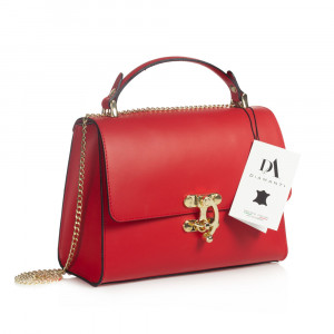 Geanta dama piele naturala DiAmanti Capri Rosso